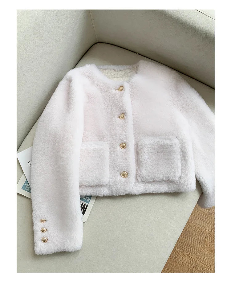 Chaqueta Piel Oveja Mujer Genuina - Chaqueta Shearling Cordero Invierno