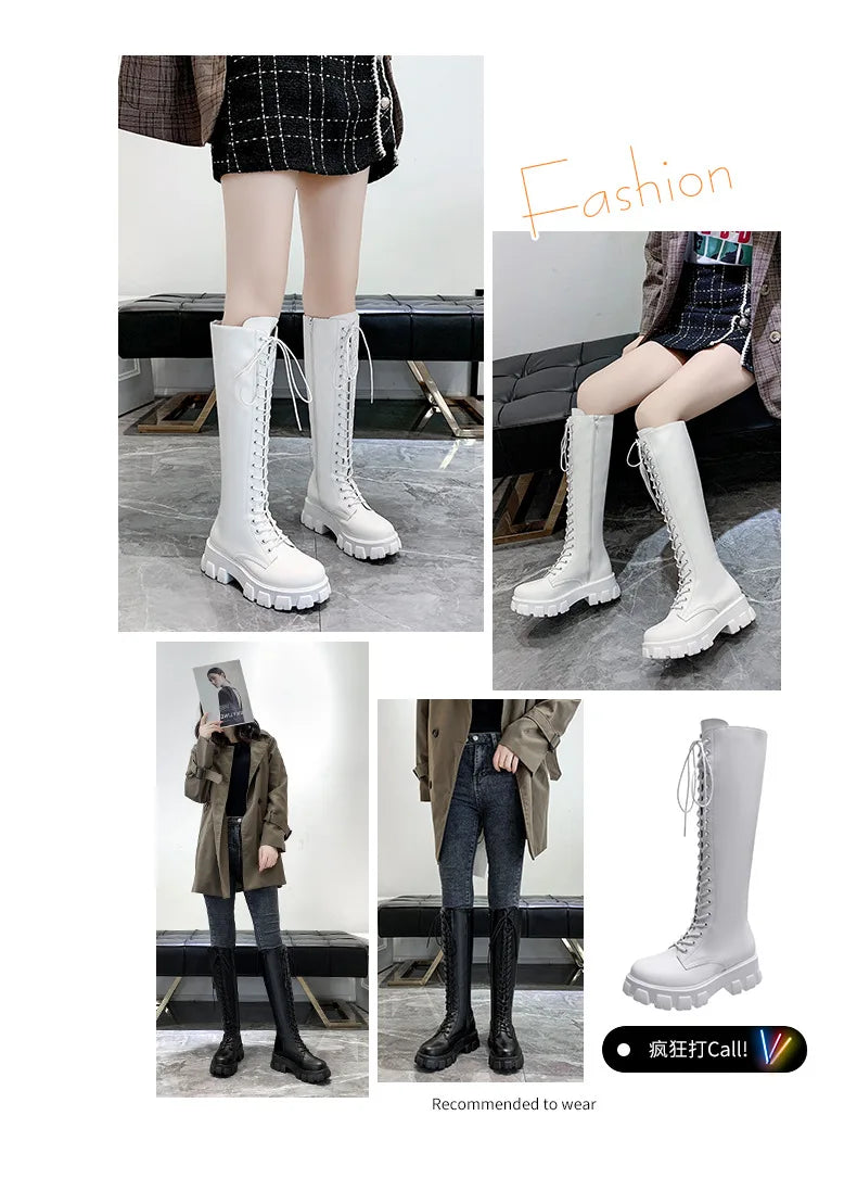 Botas Altas Mujer 2025 Nuevas - Fashion Casual Antideslizantes Plataforma