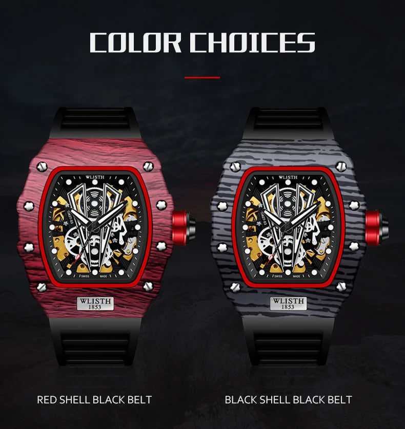 Reloj Mecánico Automático Barrel Type - Resistente al Agua Luminoso Business