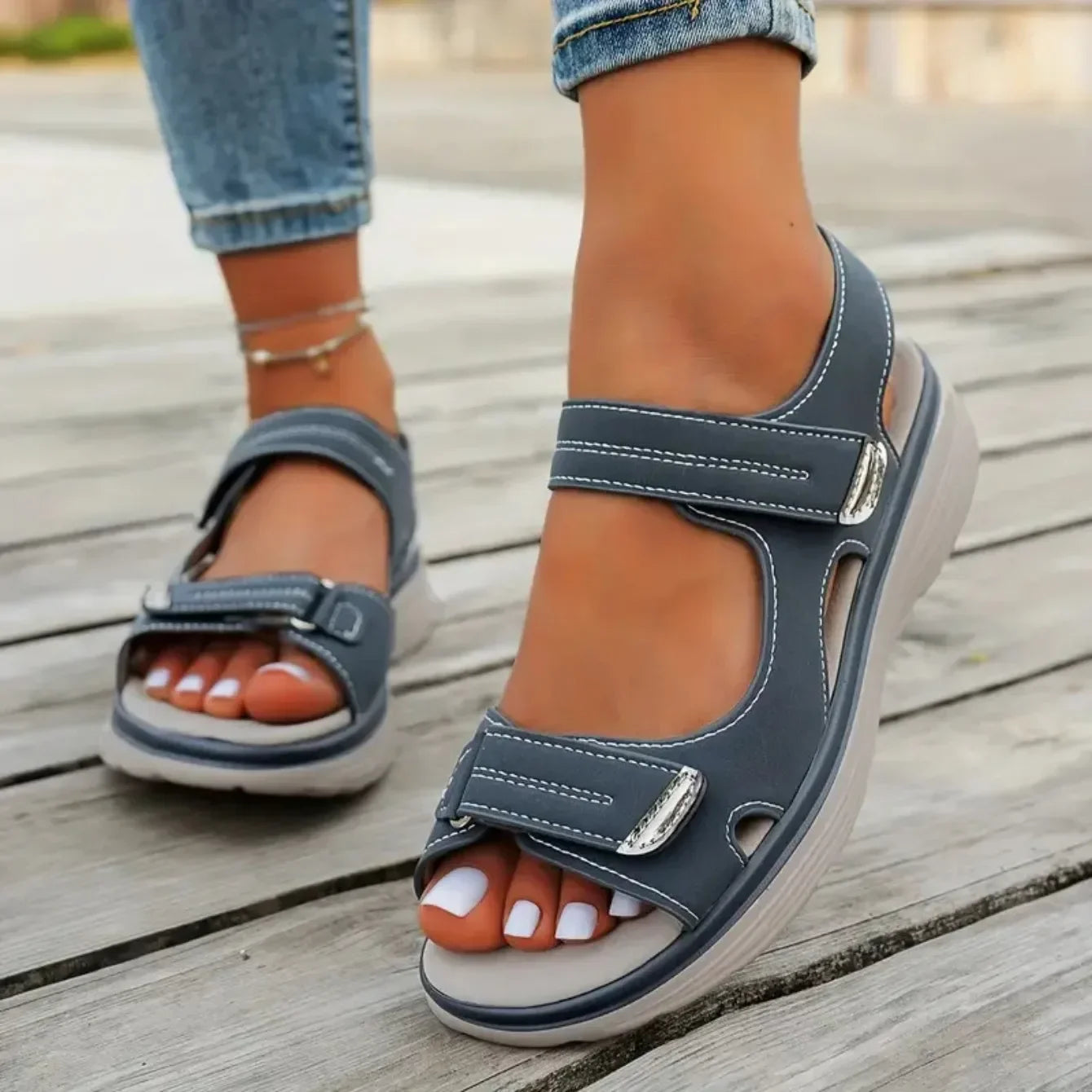 Sandalias Plataforma Mujer 2025 - Zapatos Viaje Playa Ligeras Duraderas