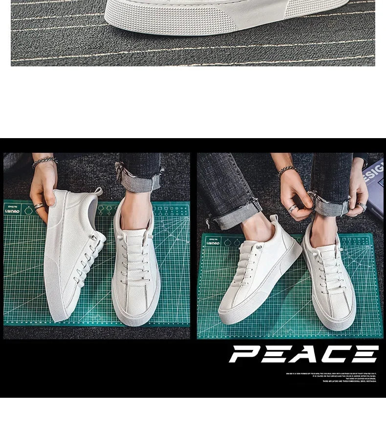 Sneakers Blancos Hombre 2024 Primavera - Zapatillas Casual Running Deportivas Planas
