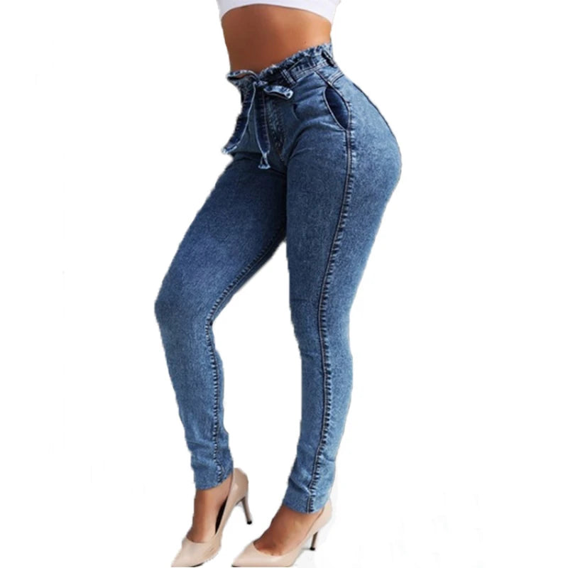 Vaqueros Mujer Cintura Alta Slim Stretch - Jeans Ajustados Push Up Tallas Grandes