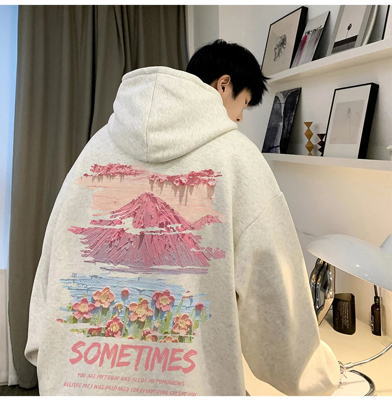 Sudadera Hombre Oversized Blanca 5XL - Hoodie Plain Casual