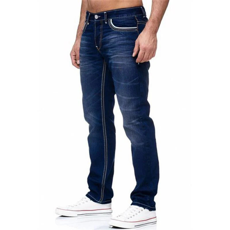 Vaqueros Negros Hombre Streetwear - Jeans Rectos Bolsillos Primavera Otoño Alta Calidad