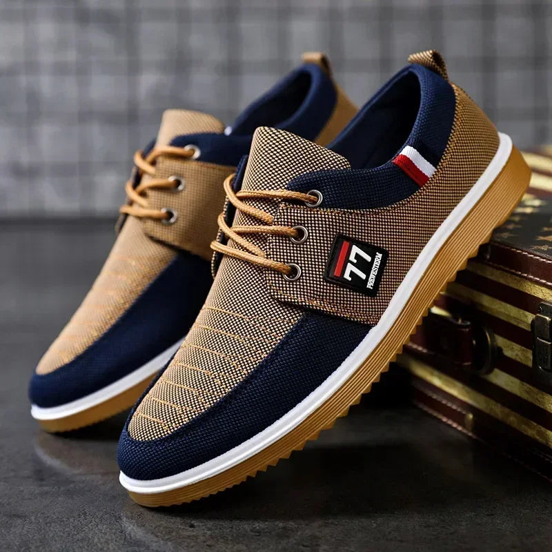 Sneakers Canvas Hombre 2024 - Zapatillas Transpirables Casual Vulcanizadas Trabajo Suela Tendón
