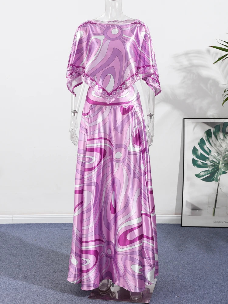 Conjunto Mujer Bohemia - Camisa Falda Larga Vintage Irregular