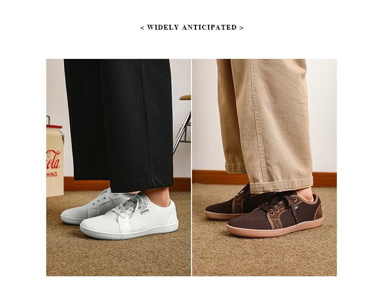 Zapatos Hombre Minimalistas Barefoot - Punta Ancha Zero Drop Transpirables Malla Ligeros Walking