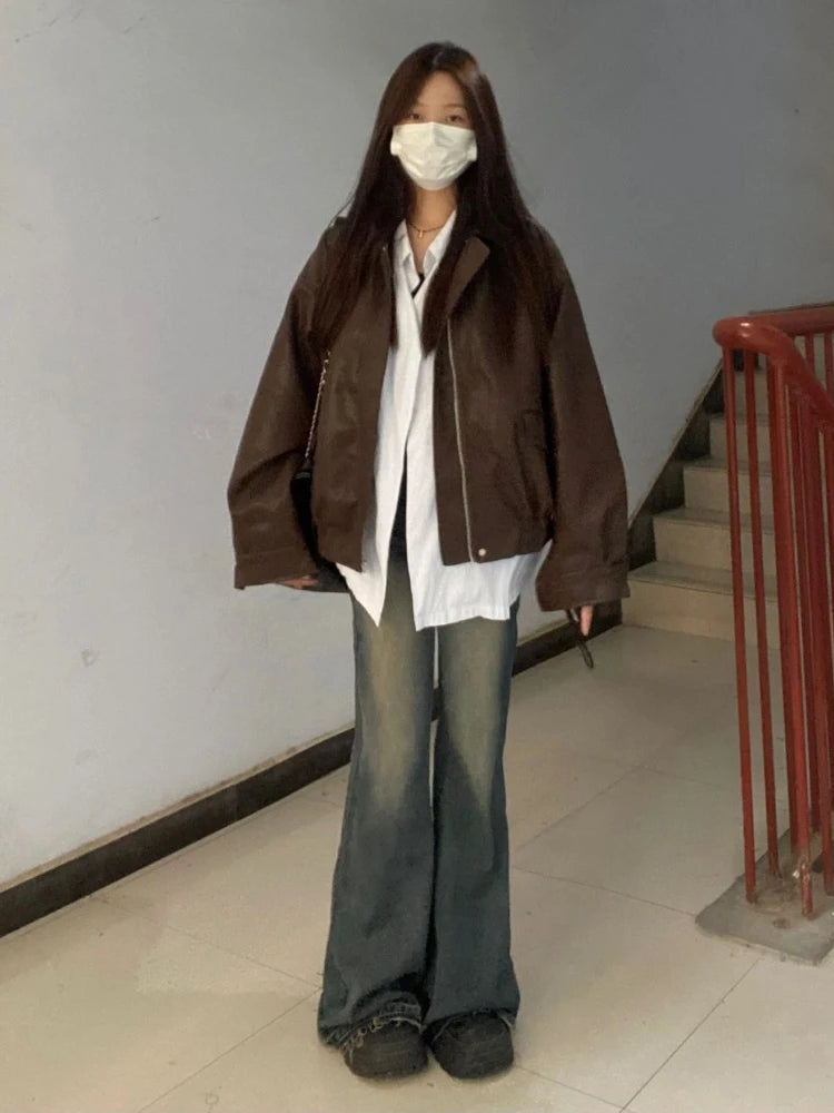 Jeans Acampanados Mujer Americanos - Pantalón Denim Vintage Harajuku