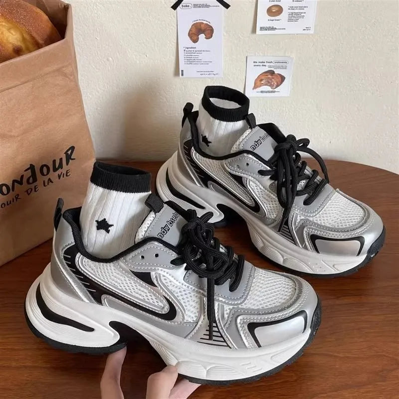 Sneakers Fashion Mujer 2025 - Zapatillas Running Luxury Plataforma Transpirables