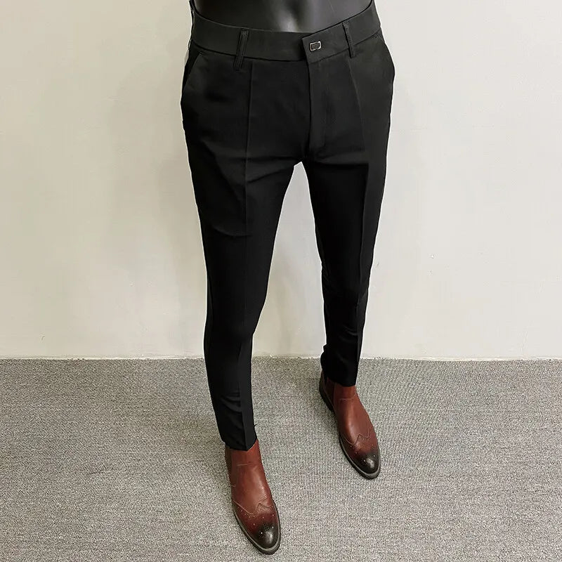 Pantalones Hombre Formales Suit - Pantalón Vestir Stretch Slim Fit Elegante