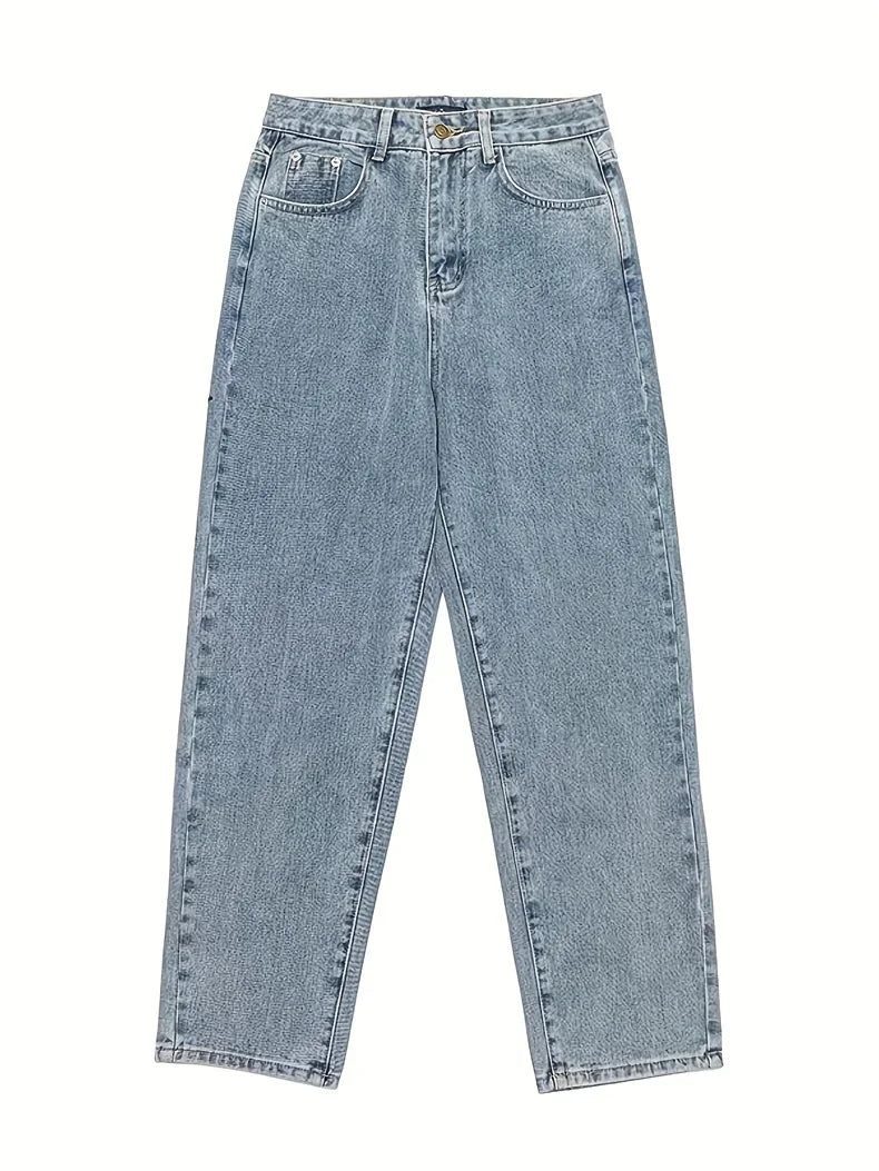 Jeans Baggy Hombre Casual Oversize - Pantalones Anchos Azul Y2K