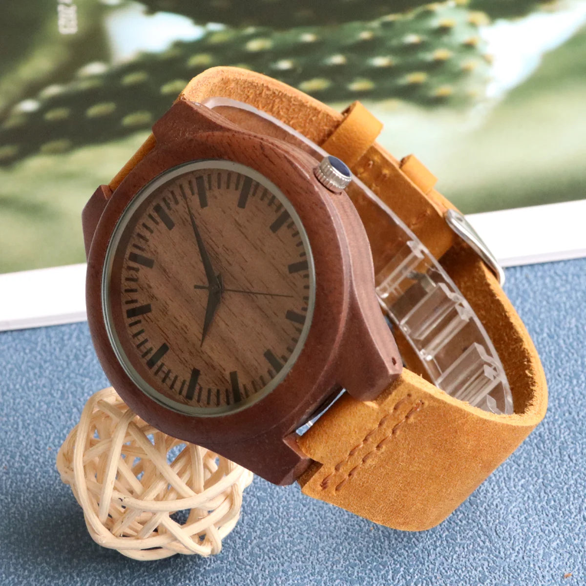 Reloj Madera Hombre y Mujer - Cuarzo Personalizable Unisex Ecológico