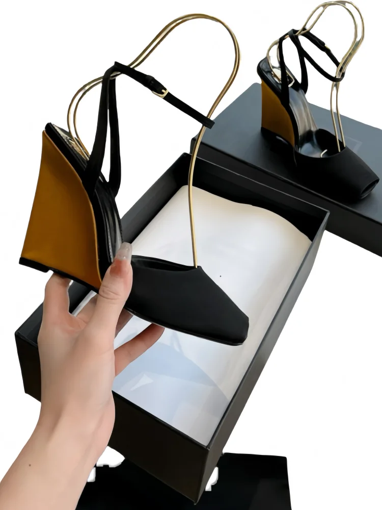 Sandalias Plataforma Mujer Satén 2025 - Zapatos Tacón Chunky Tiras Primavera