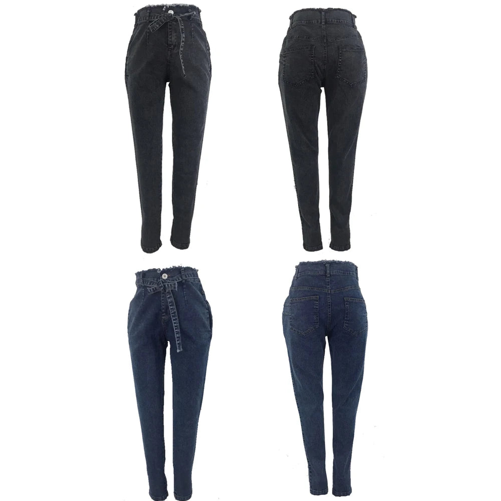 Vaqueros Mujer Cintura Alta Slim Stretch - Jeans Ajustados Push Up Tallas Grandes