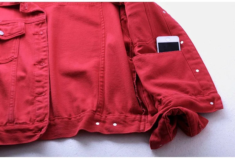 Chaqueta Denim Mujer Boyfriend - Jacket Jeans Oversize Colores 2023