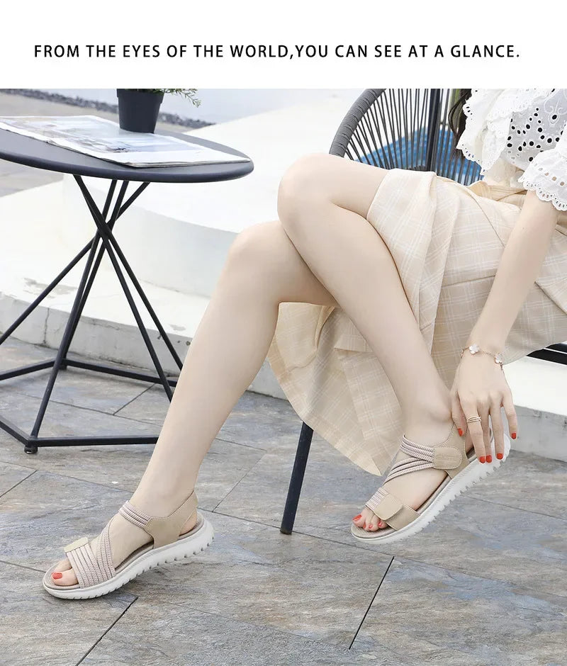 Sandalias Cuña Mujer Deportivas - Zapatos Playa Outdoor Aumenta Altura Cómodas Verano