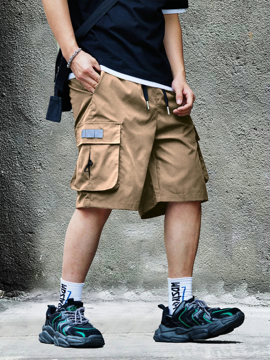 Shorts Cargo Hombre Outdoor - Pantalones Viajes Bolsillos Grandes Verano