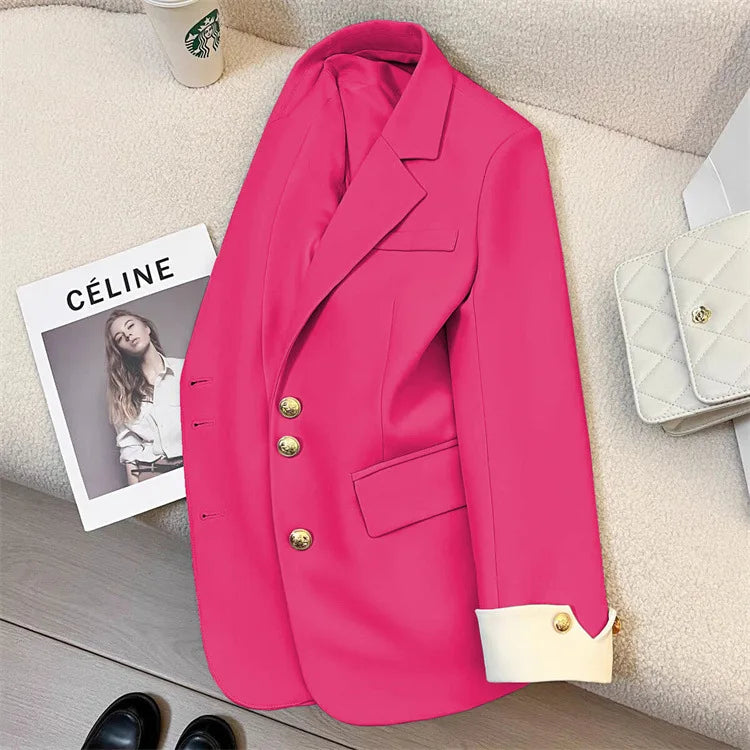 Blazer Mujer Elegante Manga Larga