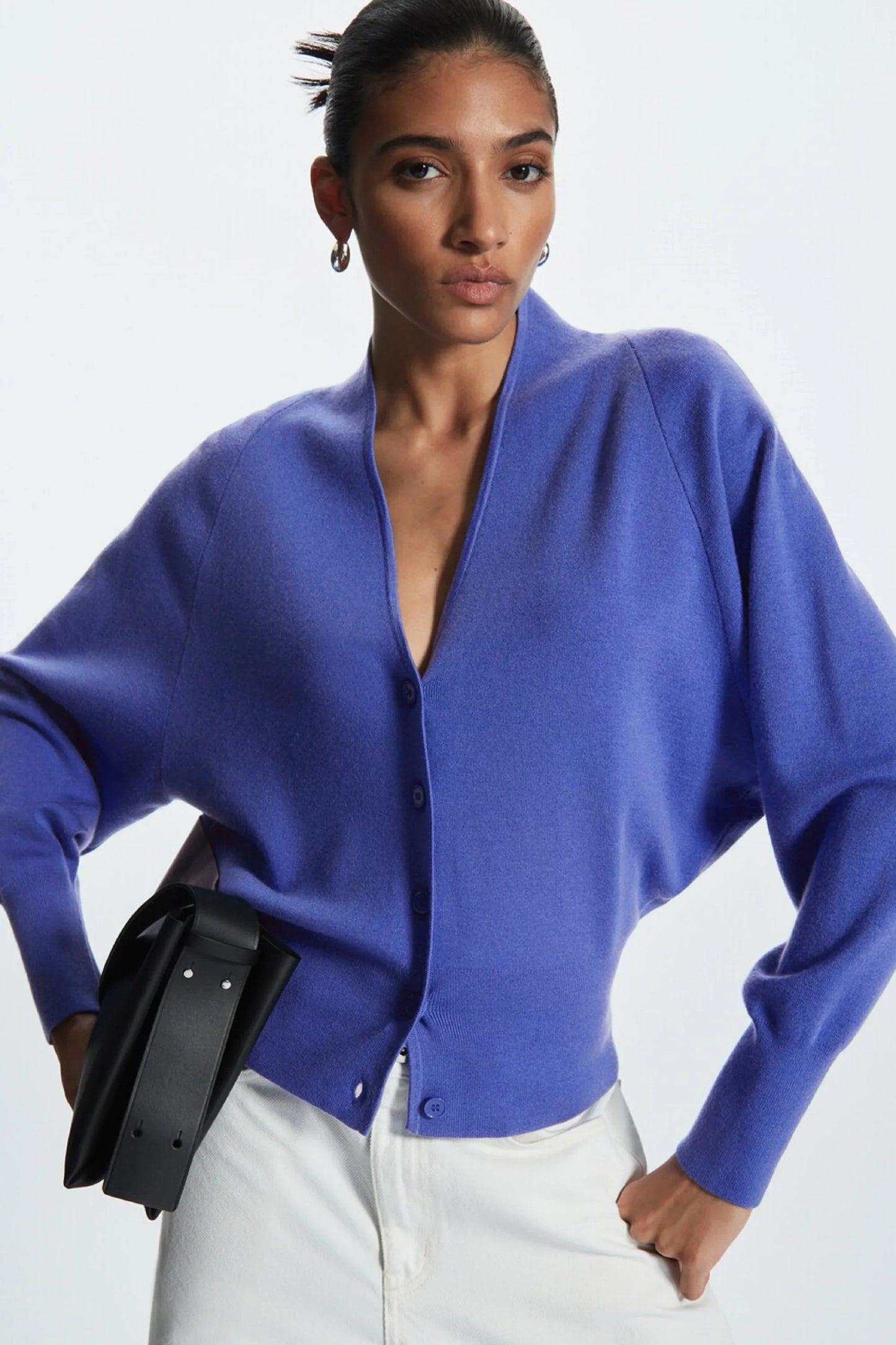 Cárdigan Mujer Lana Cuello V Primavera 2025 - Mezcla Lana Casual