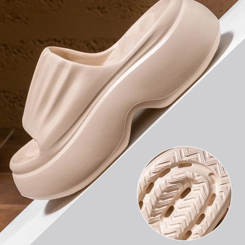 Chinelos Plataforma Chunky Mujer 2025 - Sandalias EVA Cuña Playa