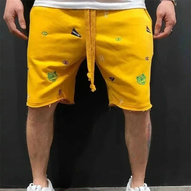 Shorts Cargo Hombre Casuales - Bermudas Bordadas Ajuste Relajado Algodón