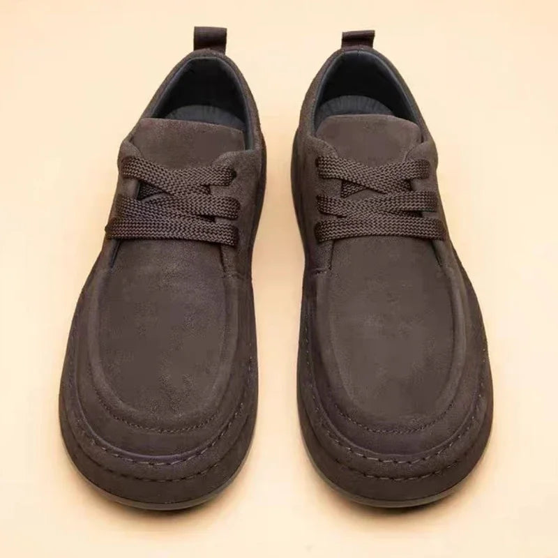 Mocasines Hombre Ante Marrón - Casual Fashion Walking Cómodos Uso Diario Duraderos