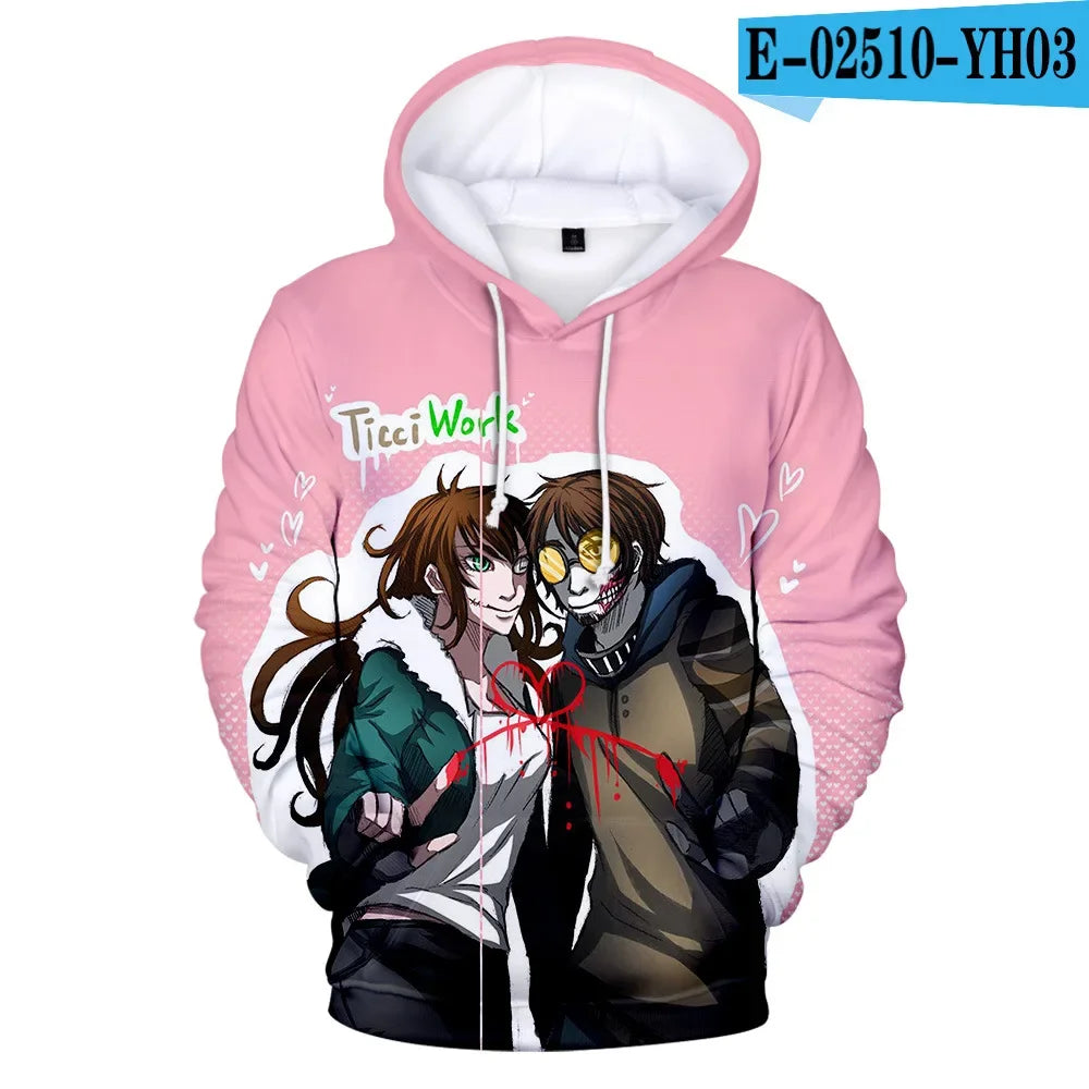 Sudadera Hombre Streetwear Creepypasta - Hoodie Ticci Toby Cosplay Otoño