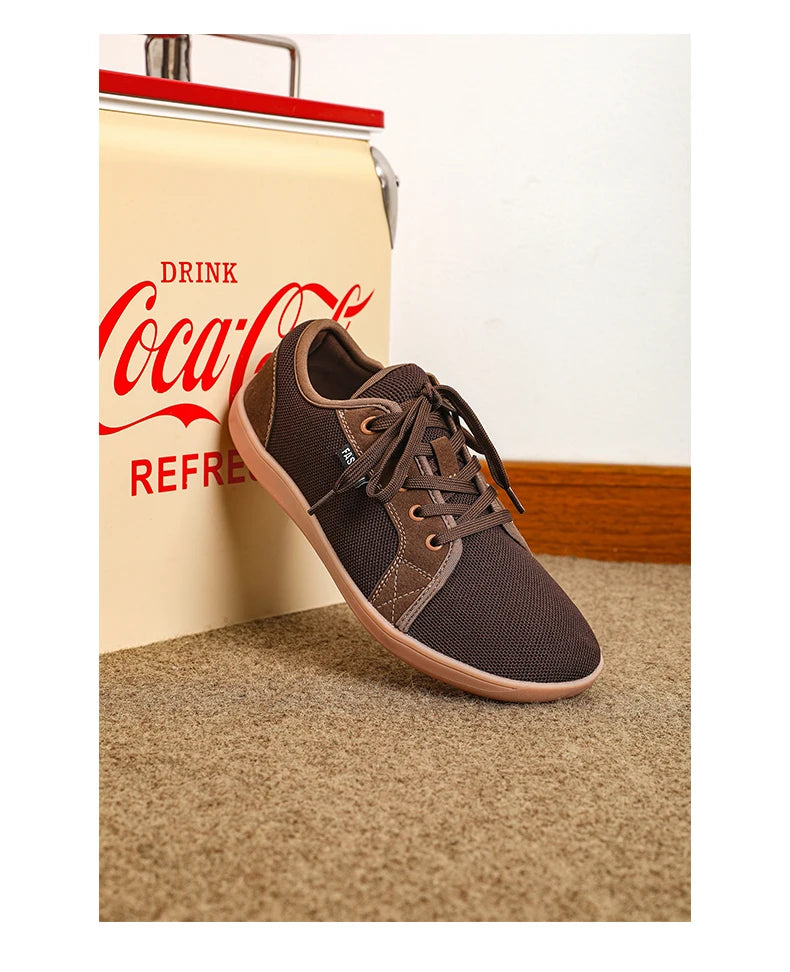 Zapatos Hombre Minimalistas Barefoot - Punta Ancha Zero Drop Transpirables Malla Ligeros Walking