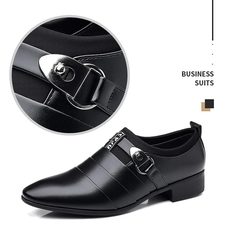 Zapatos Vestir Hombre Slip-On - Formales Boda Oficina Trabajo Loafers Elegantes