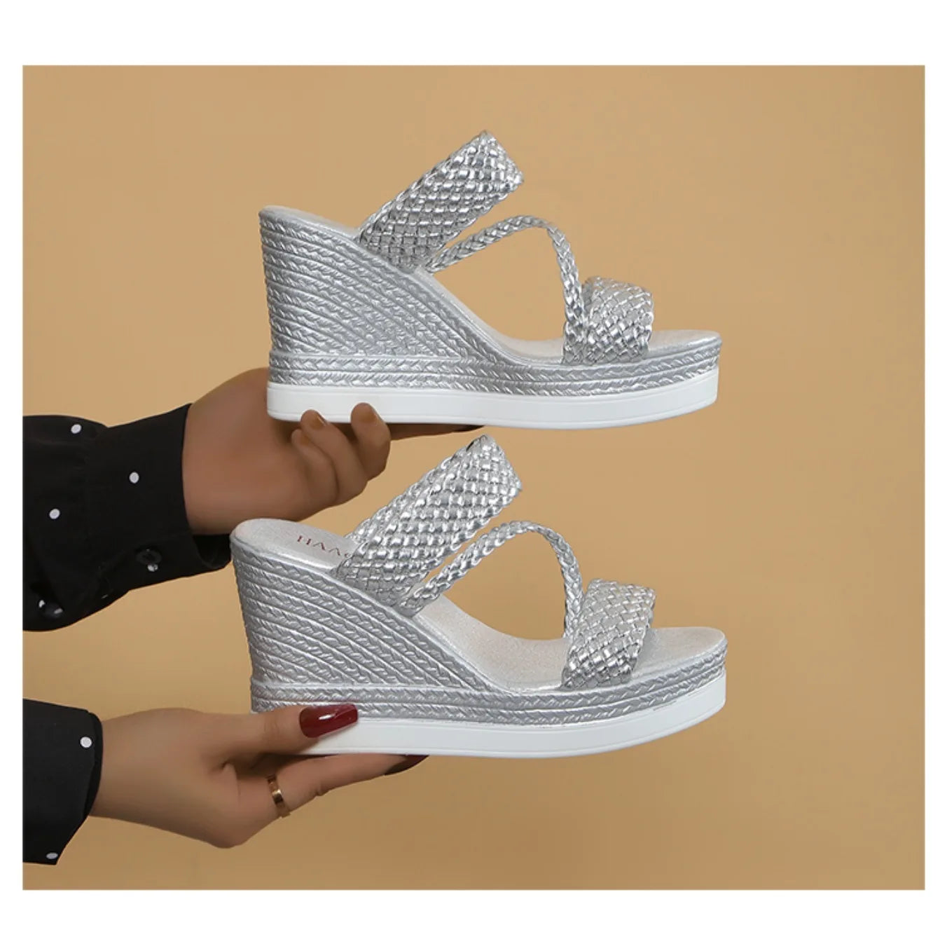 Sandalias Verano Mujer 2024 - Zapatos Playa Cuña Designer Casual Cómodas