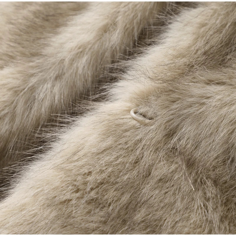 Chaqueta Piel Mujer Elegante - Chaqueta Cuello Alto Holgada 2025