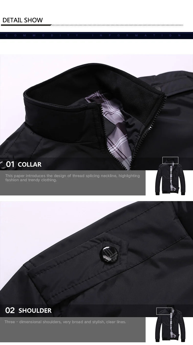 Chaqueta Bomber Hombre Impermeable - Jacket Militar Cortavientos