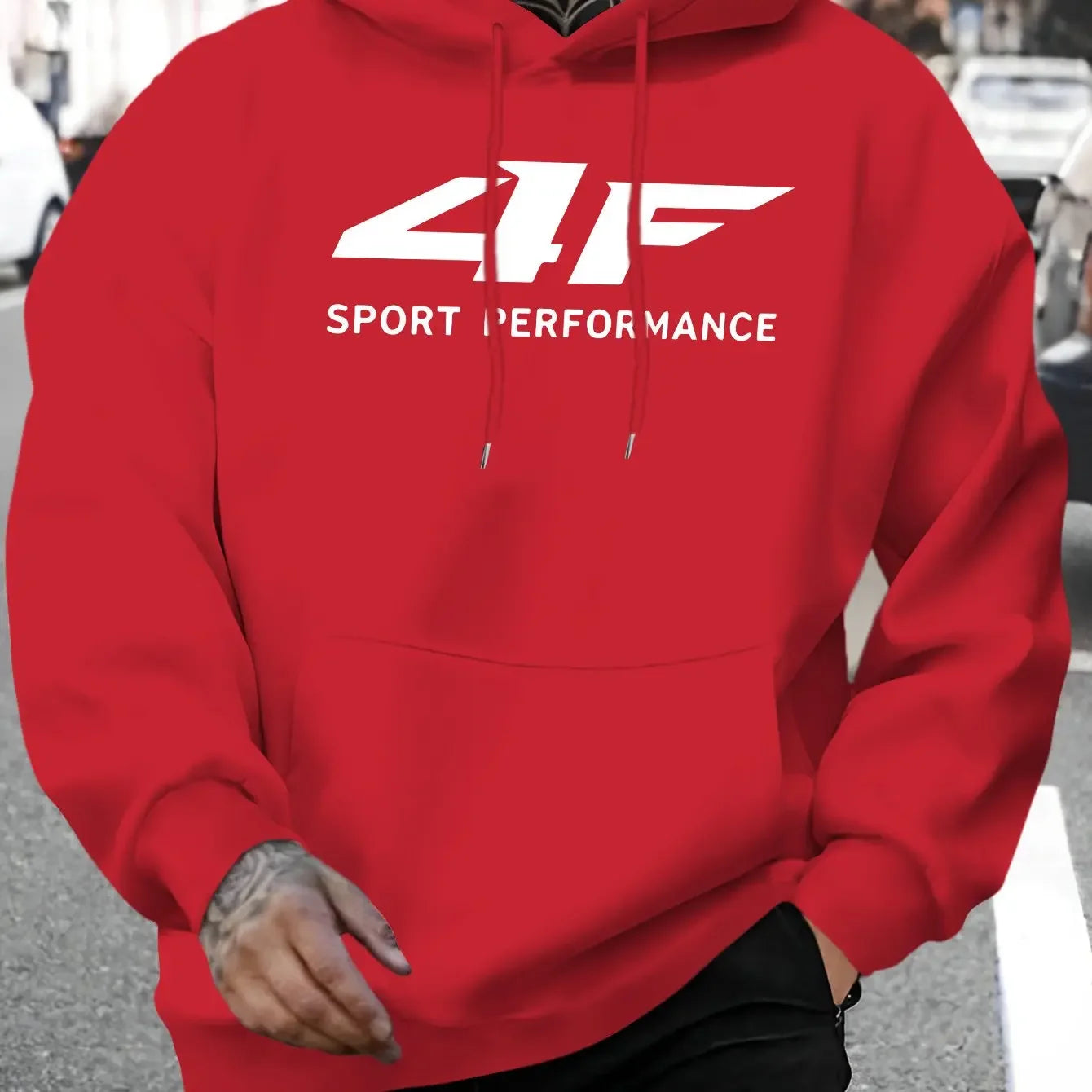 Sudadera Hombre Otoño Invierno 4F - Hoodie Urbano Estampado Casual