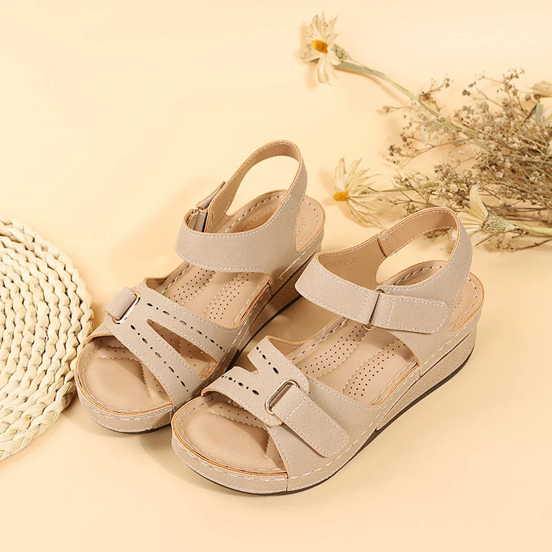 Sandalias Cuña Mujer Verano - Zapatos Plataforma Suela Suave Elegantes Tendencia