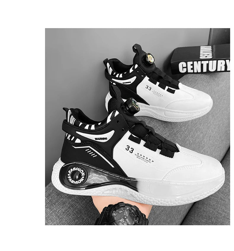 Sneakers Hombre Hebilla Giratoria - Cómodas Antideslizantes Cordones Duraderas Outdoor Actividades