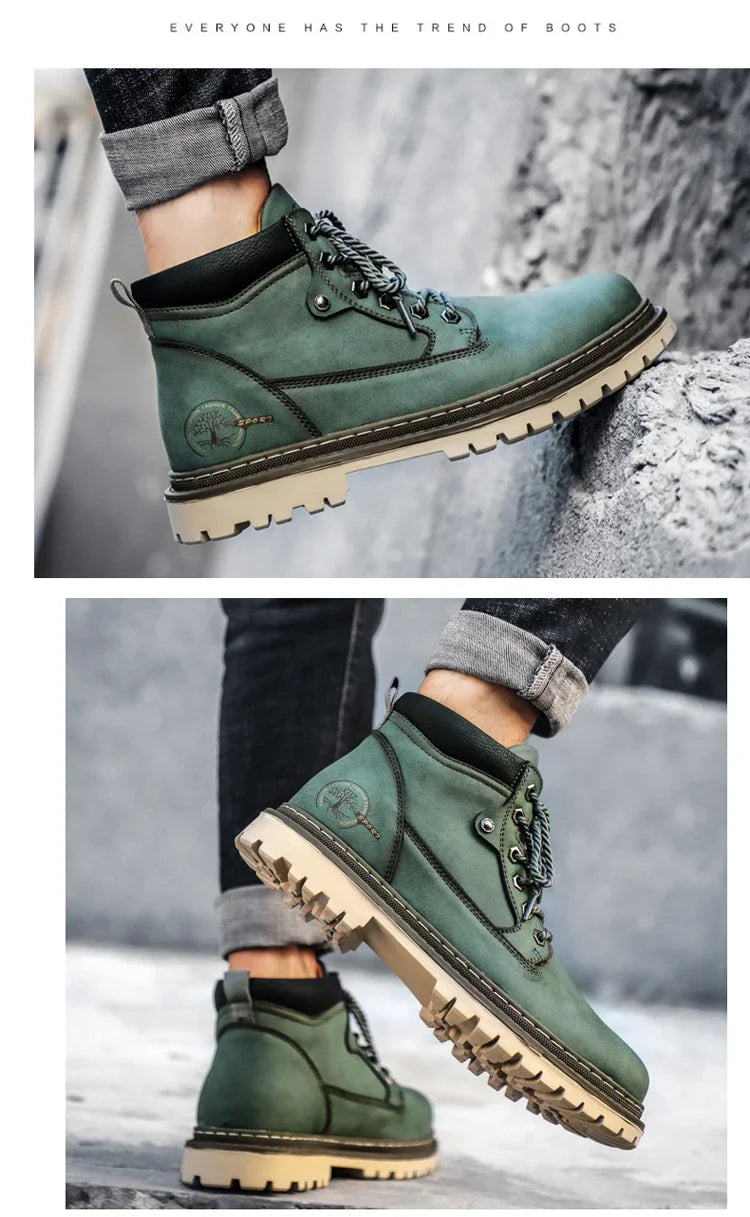 Botas Hombre High-Top Trabajo - Fashion Versátiles Deportivas Casual Cowboy