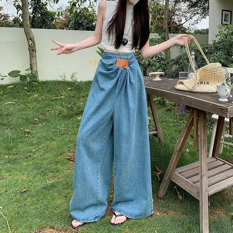 Jeans Mujer Pierna Ancha Americanos - Pantalón Holgado 2025