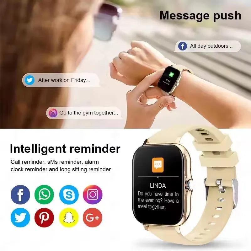 Smartwatch Pantalla Táctil Completa - Llamadas Bluetooth Música Android iOS