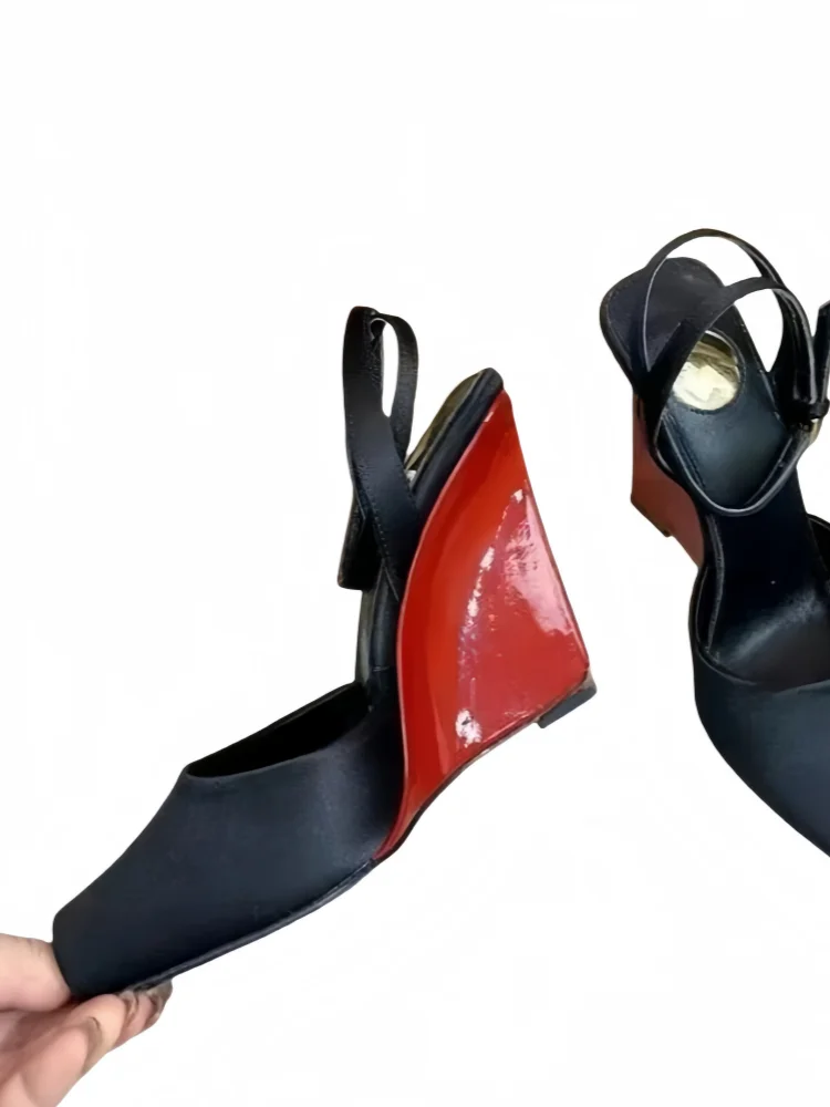 Sandalias Plataforma Mujer Satén 2025 - Zapatos Tacón Chunky Tiras Primavera