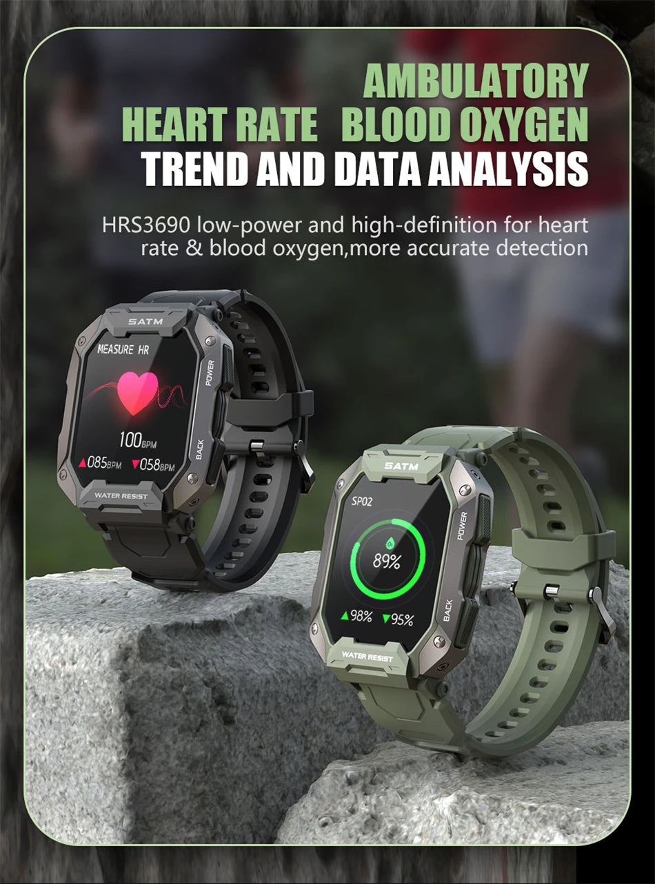 Smartwatch IP68 ATM Natación - Deportivo Outdoor Fitness Tracker Salud para Android iOS