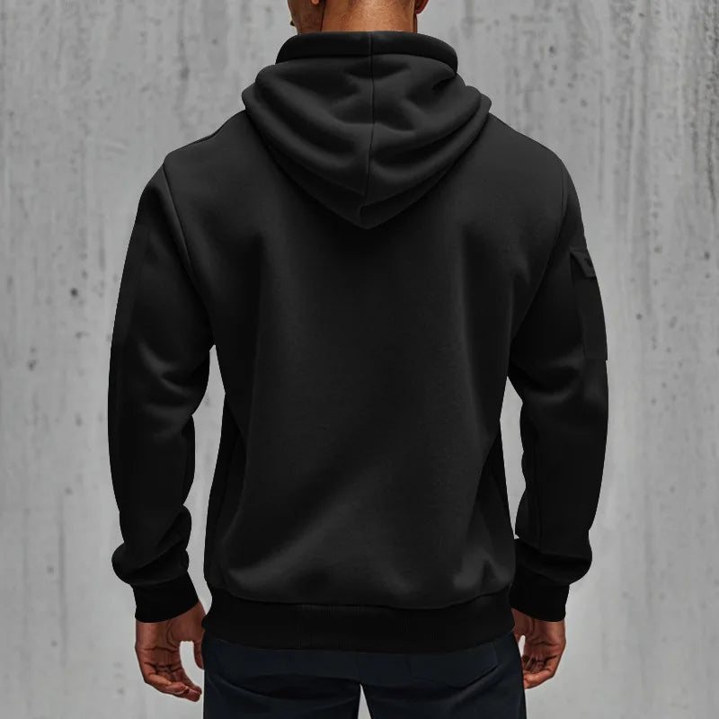 Sudadera Hombre Capucha Streetwear - Hoodie Otoño Invierno Punk Zip Up