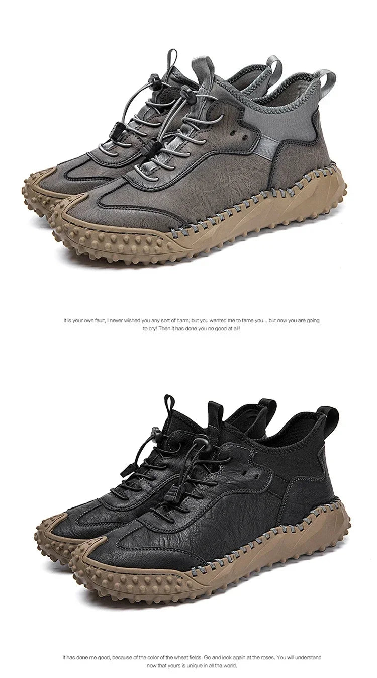 Botines Hombre Cuero Casual - Botas Tobillo Otoño Invierno Outdoor