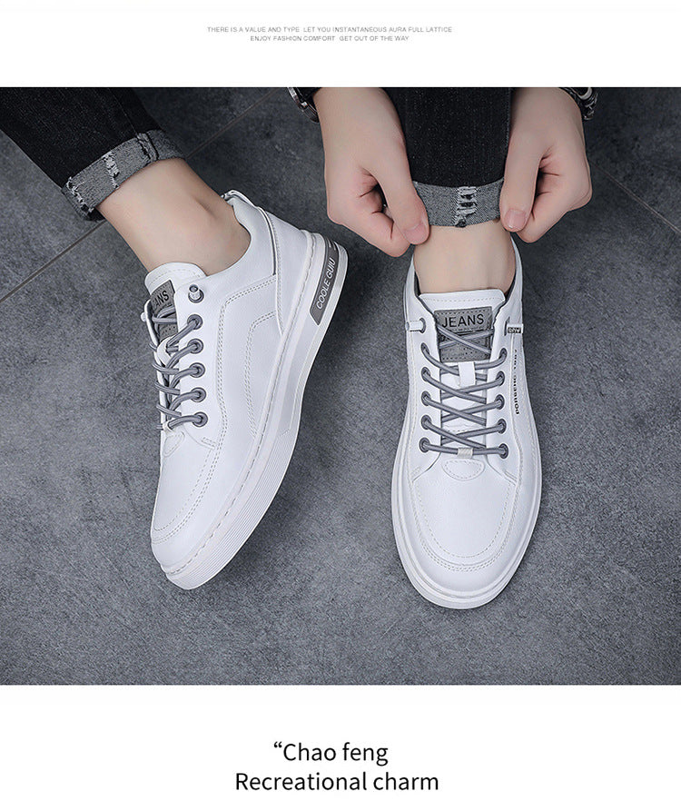 Sneakers Hombre Blancos Transpirables - Casual Fashion Conducción Walking Tennis Skate