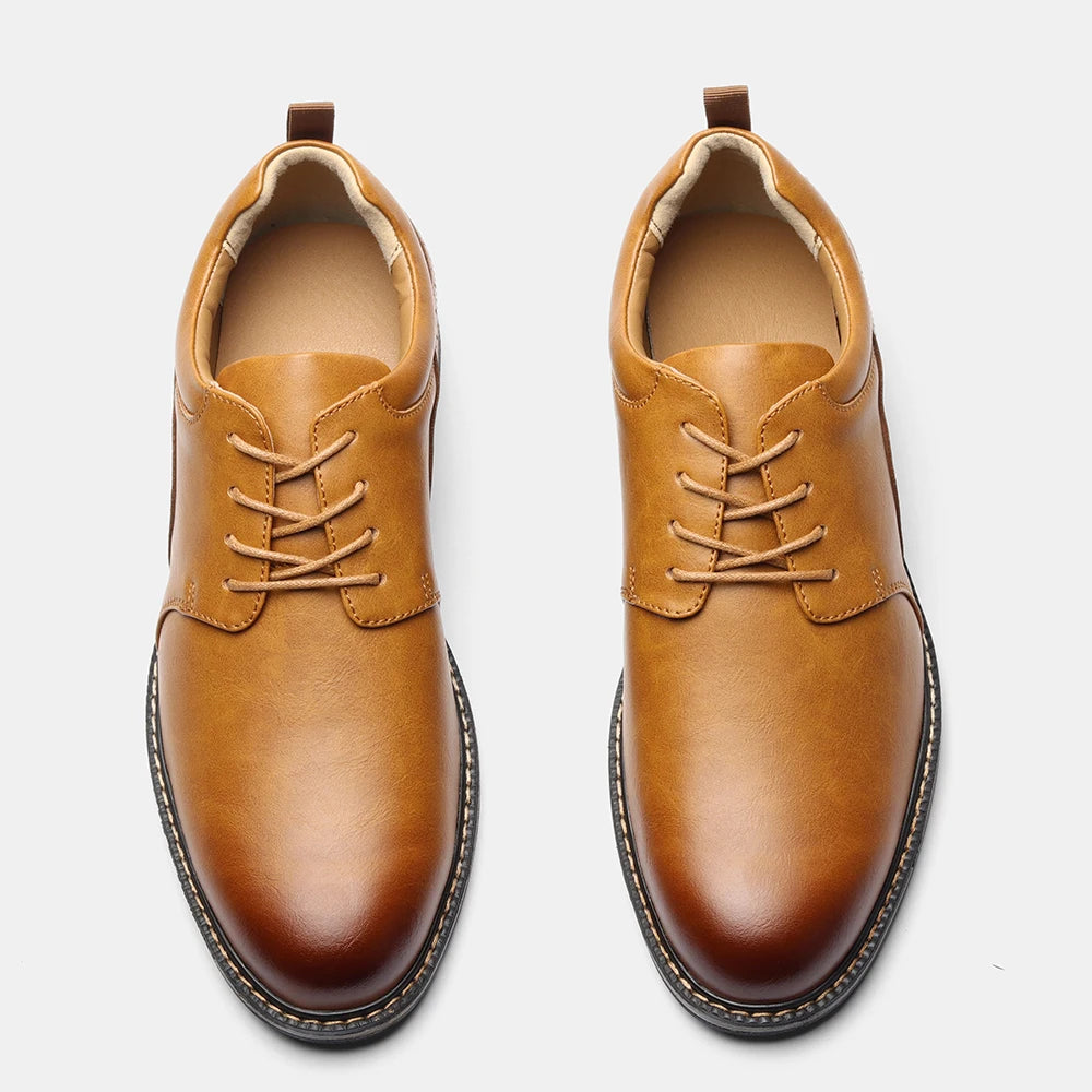 Zapatos Casual Hombre Cuero 2025 - Cómodos Fashion Derby Primavera Otoño