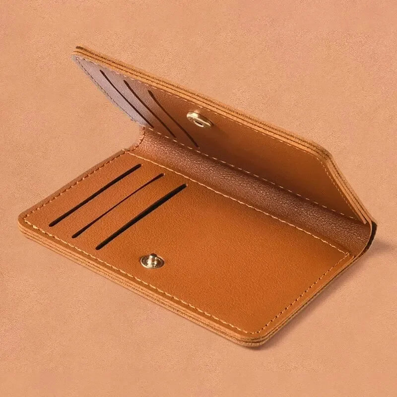 Cartera Cuero Pequeña Hombre - Corta Simple Monedero Fashion Ultra Fina Tarjetas