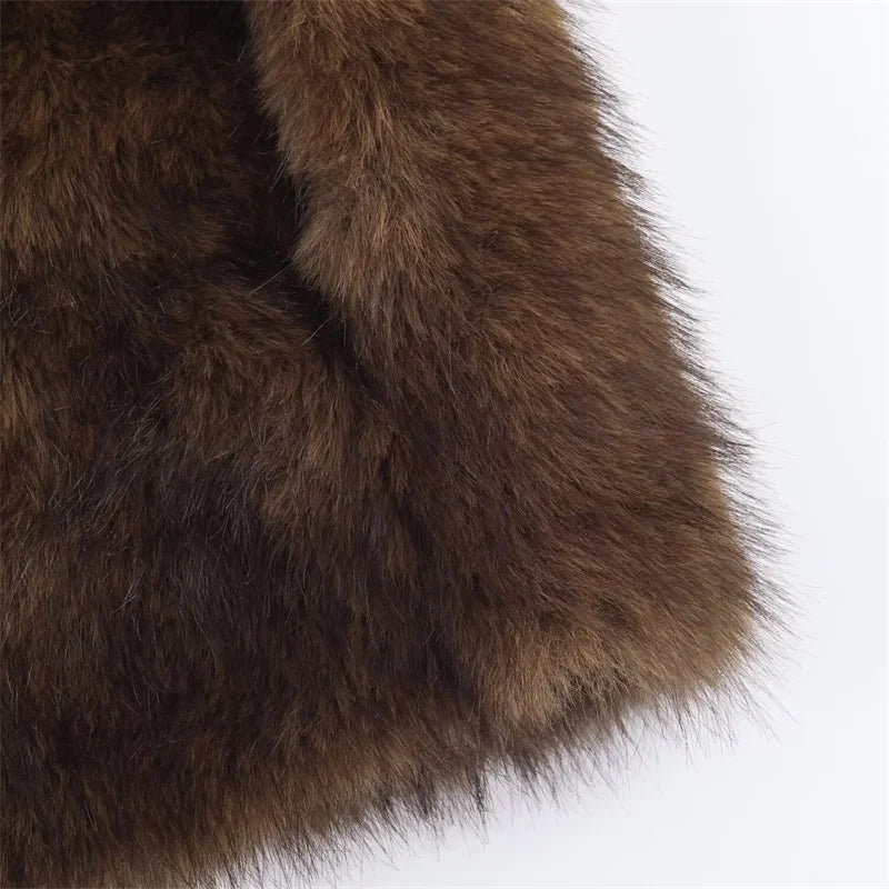 Chaqueta Mujer Piel Sintética Marrón - Chaqueta Reversible Otoño 2025