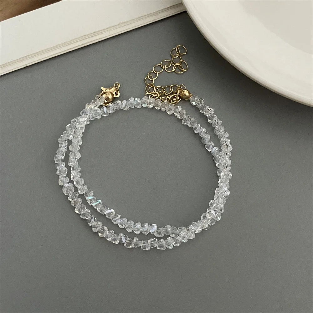 Collar Choker Cristales Irregulares Mujer - Cuentas Triangulares Trendy