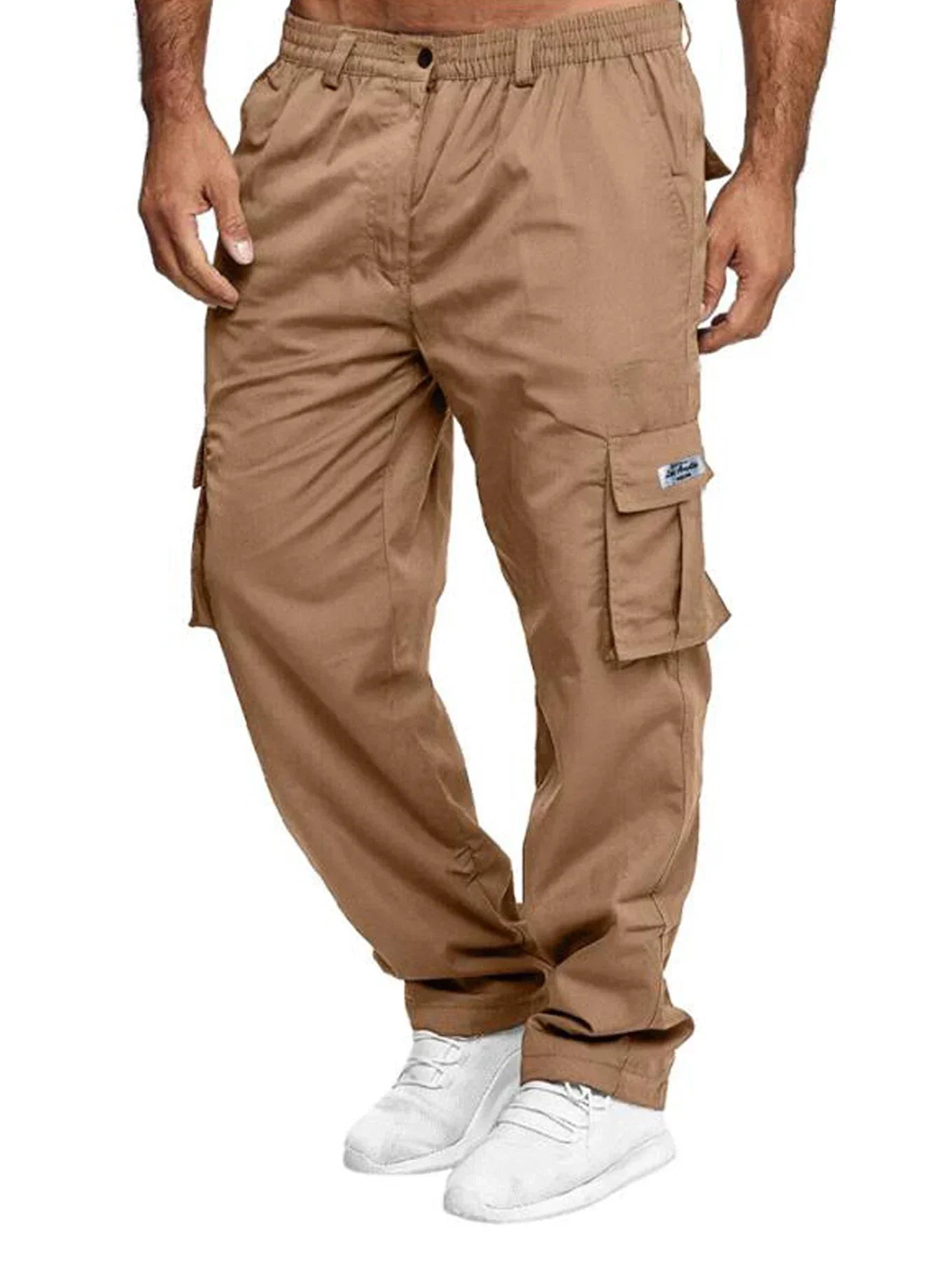 Pantalón Cargo Hombre Multibolsillos - Pantalón Casual Holgado Primavera