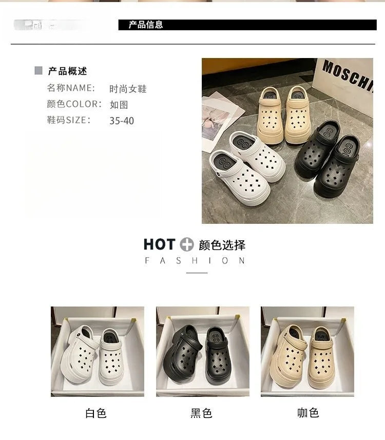 Zuecos Plataforma Chunky Mujer 2025 - Sandalias EVA Antideslizantes Verano