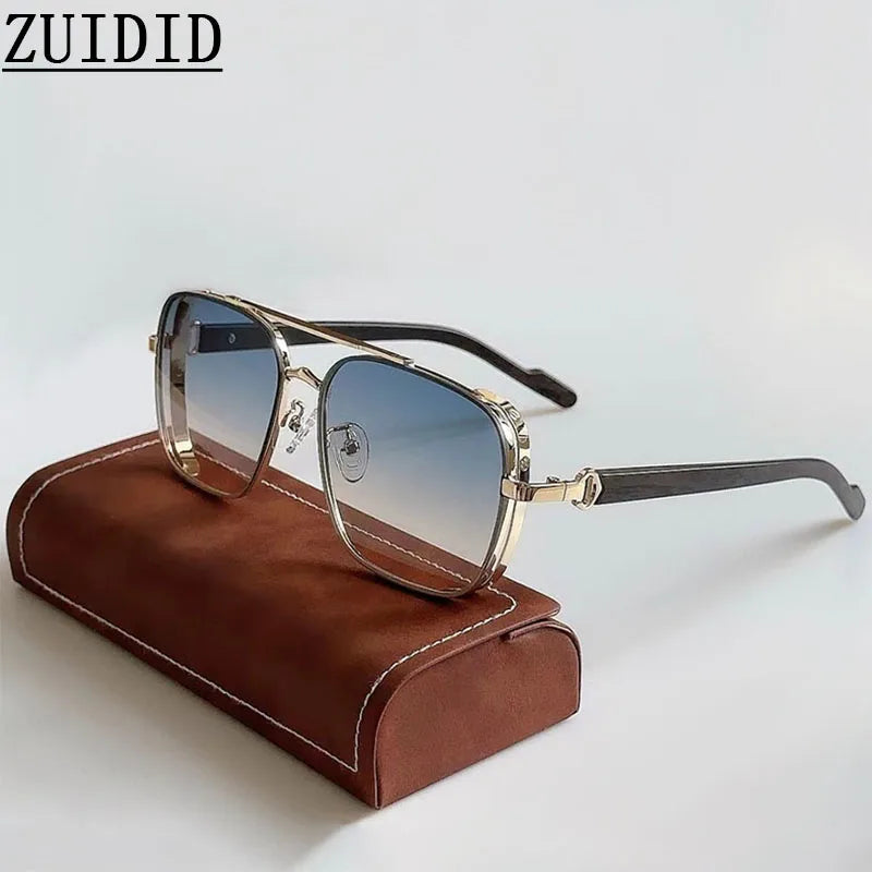 Gafas de Sol Hombre Cuadradas 2023 - Lentes Vintage Retro Steampunk Unisex
